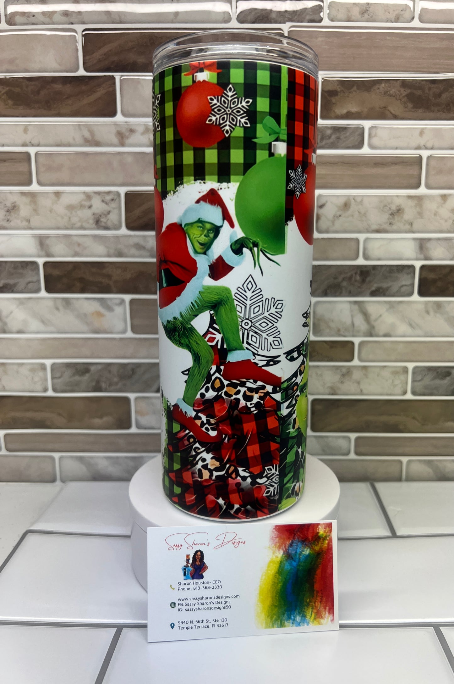 THAT 100% Gr*nch Christmas GLOW Tumbler