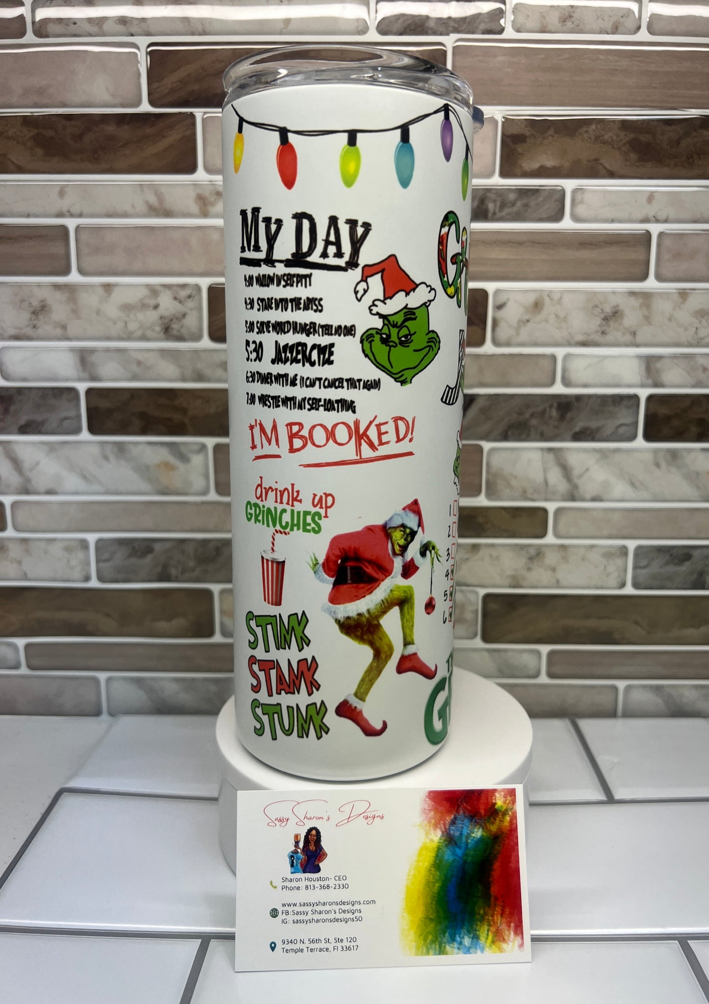 THE Gr*nch Christmas Story GLOW Tumbler 3D