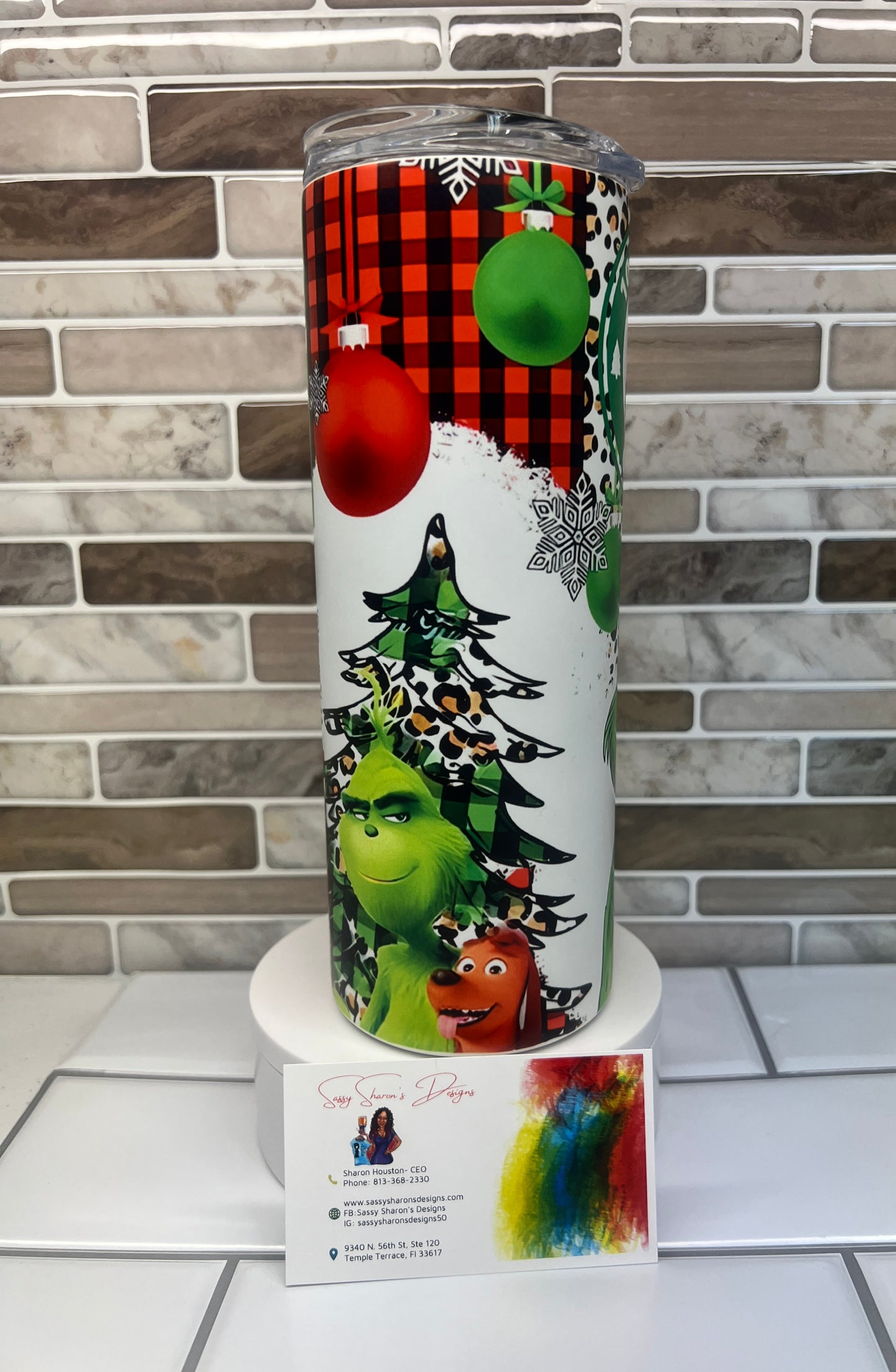 THAT 100% Gr*nch Christmas GLOW Tumbler