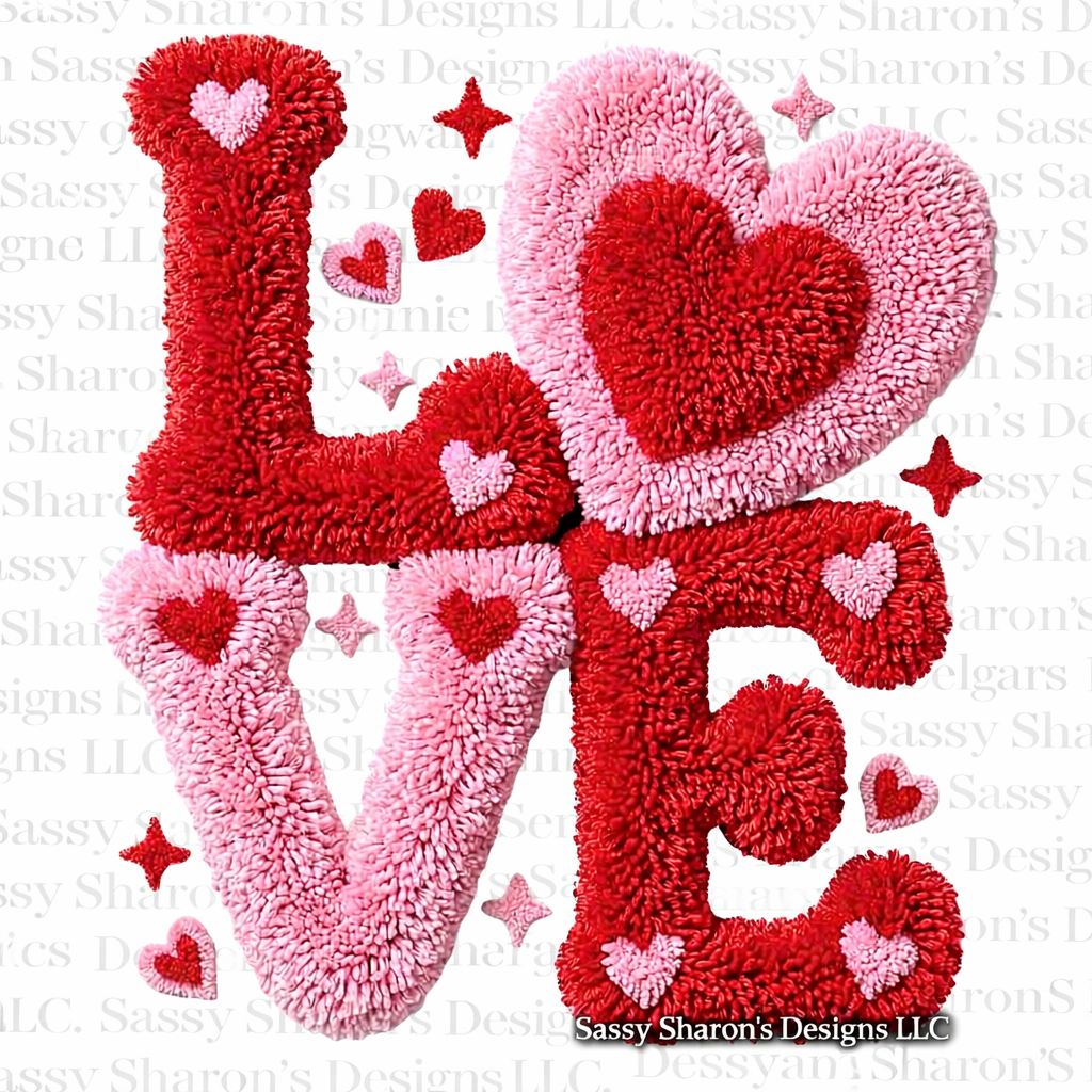 LOVE  Latch Hook Valentines Transfer ONLY